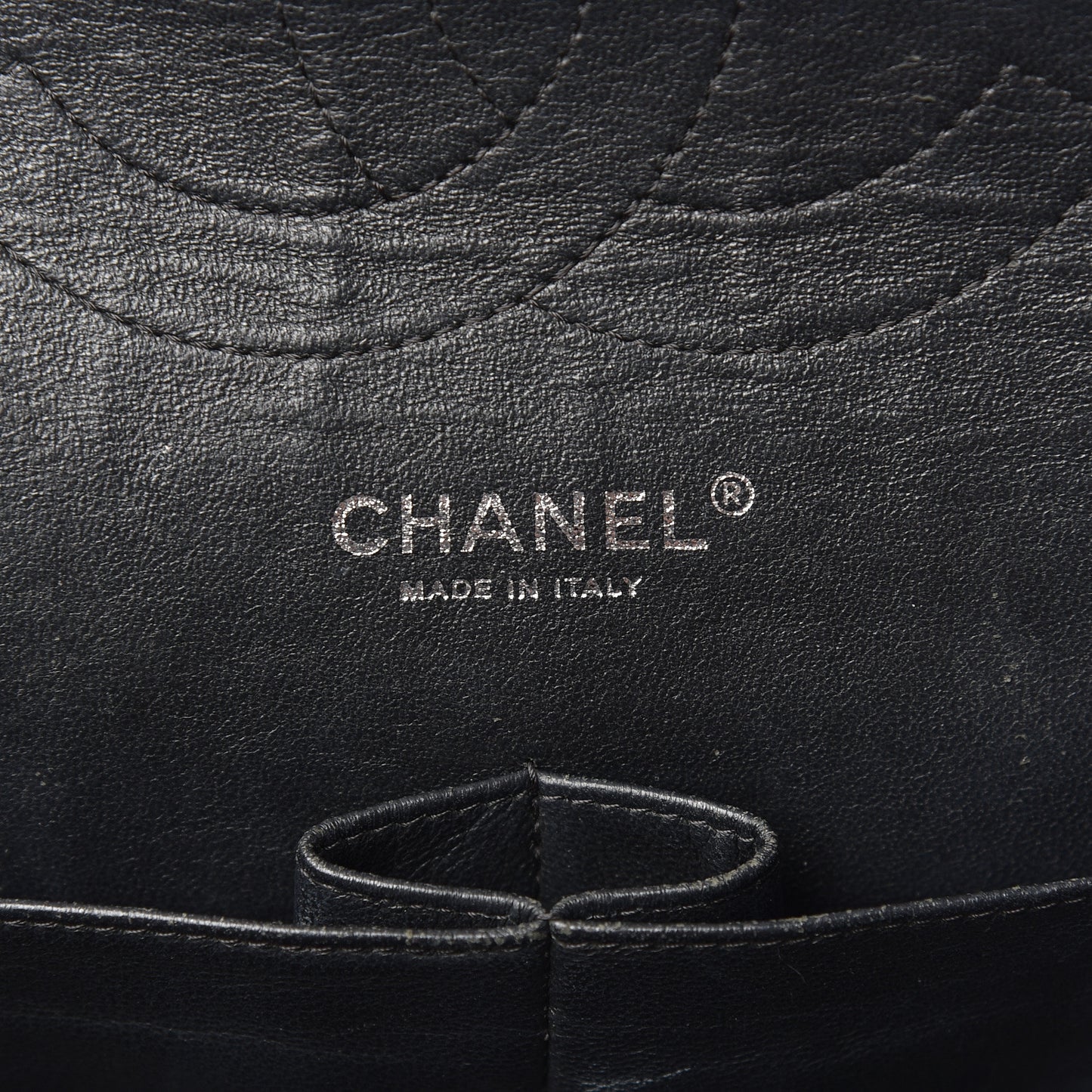 Patent Quilted Jumbo Double Flap Black