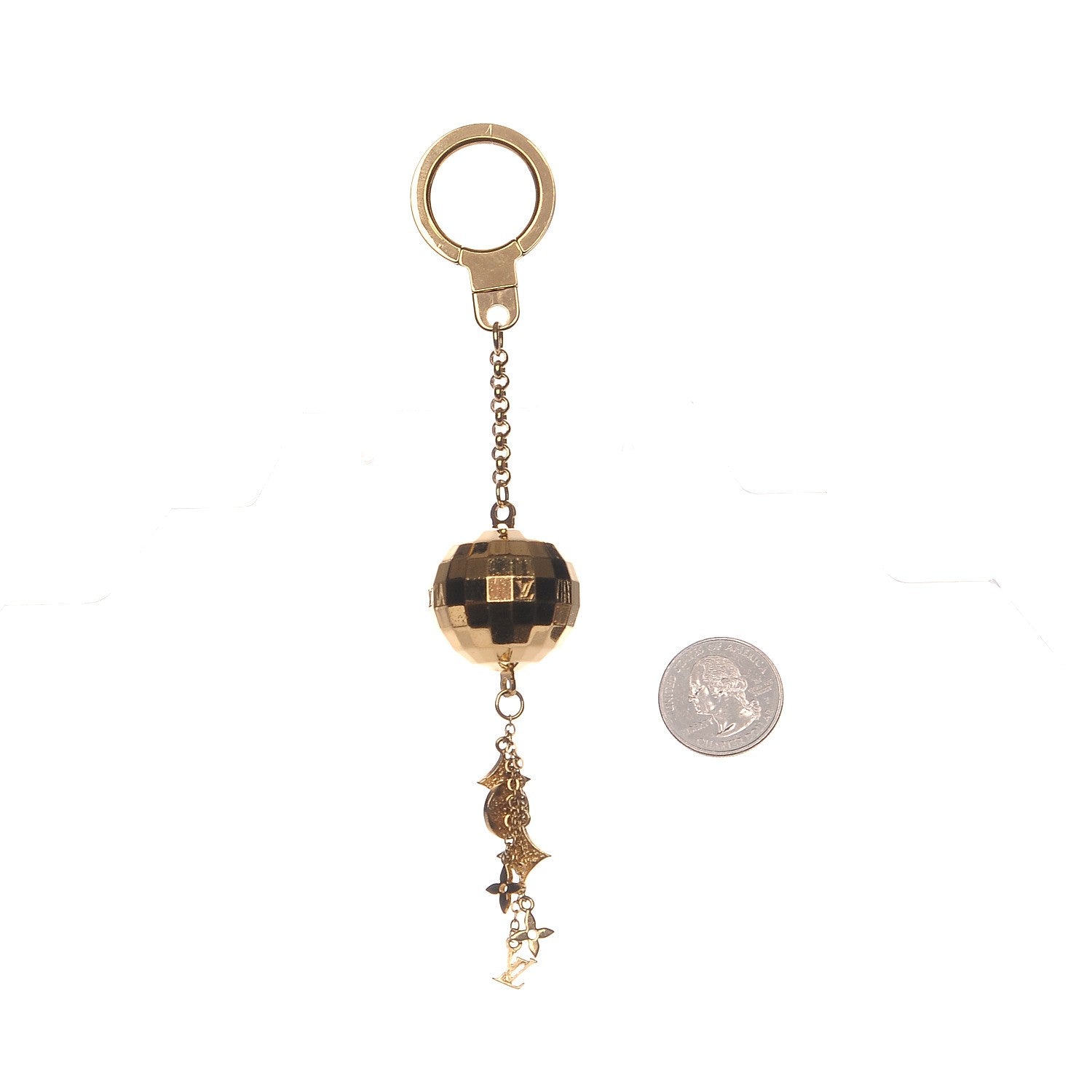Louis Vuitton Disco Ball Key Ring Gold 2 of 4
