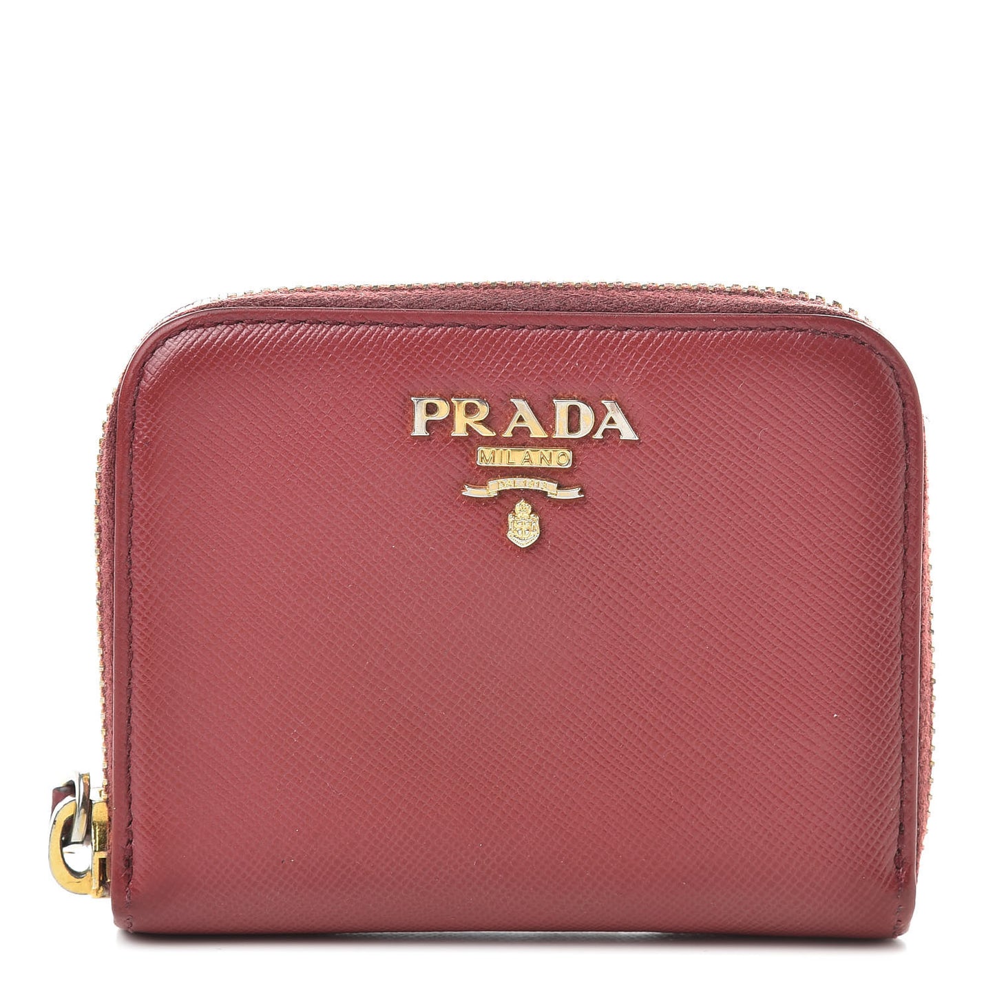 Saffiano Metal Coin Purse Cherry
