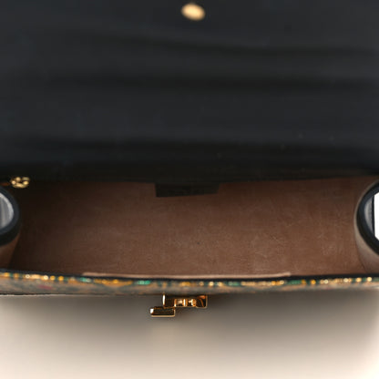 Gucci Iridescent Brocade Small Sylvie Shoulder Bag Gold 4 of 5