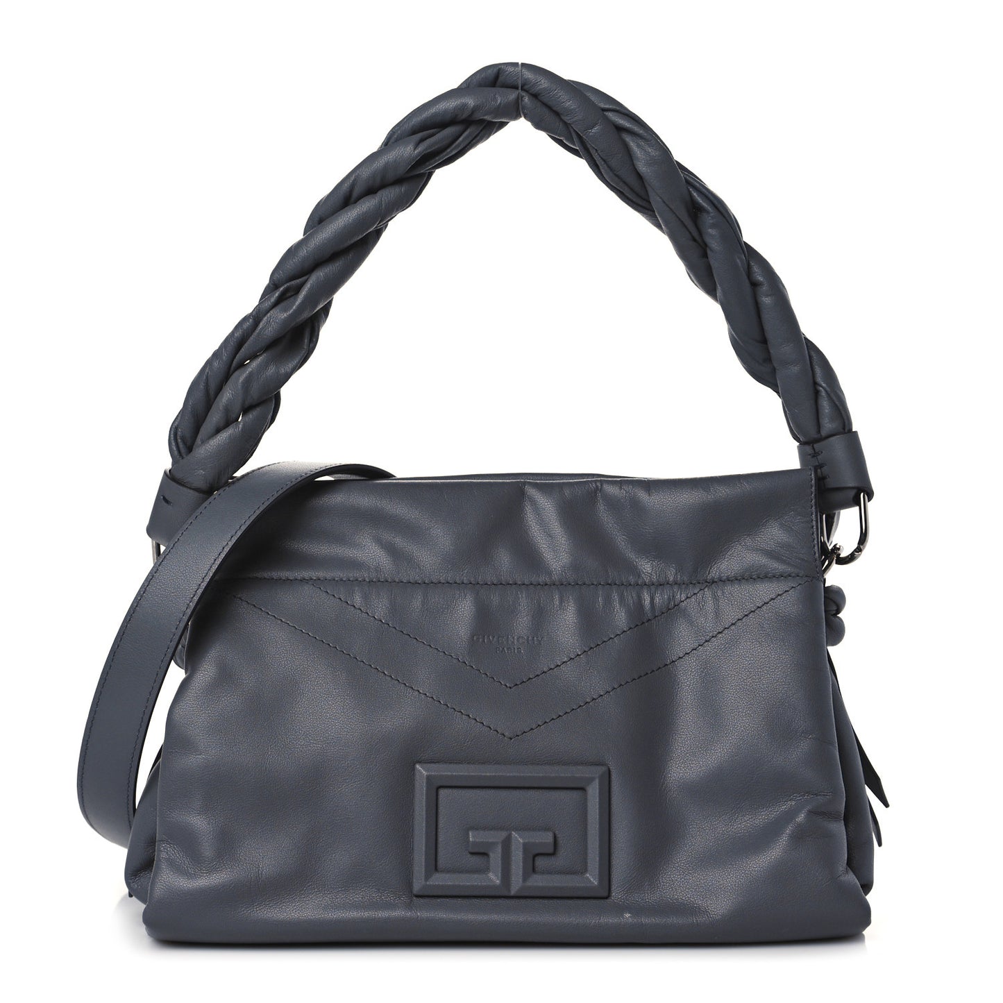 Calfskin Medium ID93 Satchel Storm Grey