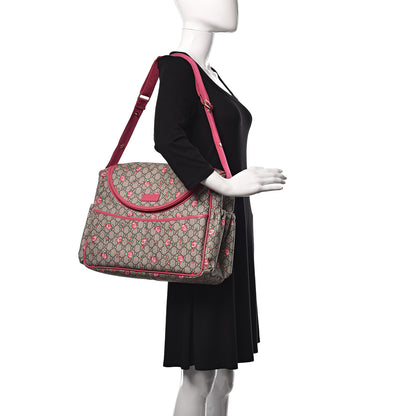 Gucci GG Supreme Monogram Rose Bud Diaper Bag Pink 2 of 10