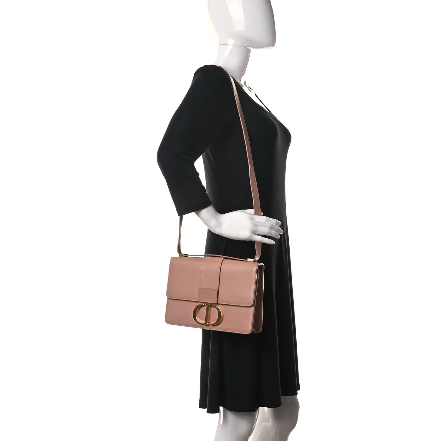 Box Calfskin 30 Montaigne Flap Bag Rose Des Vents
