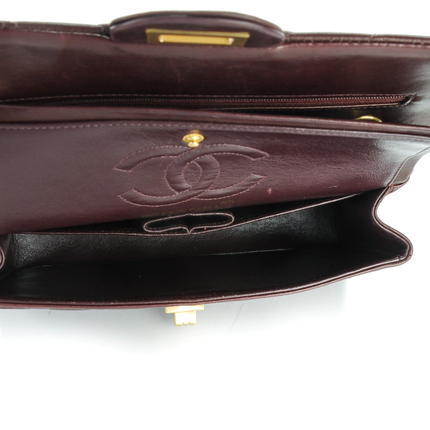 Chanel Lambskin Quilted Small 2.55 Reissue Flap Burgundy 4 of 8