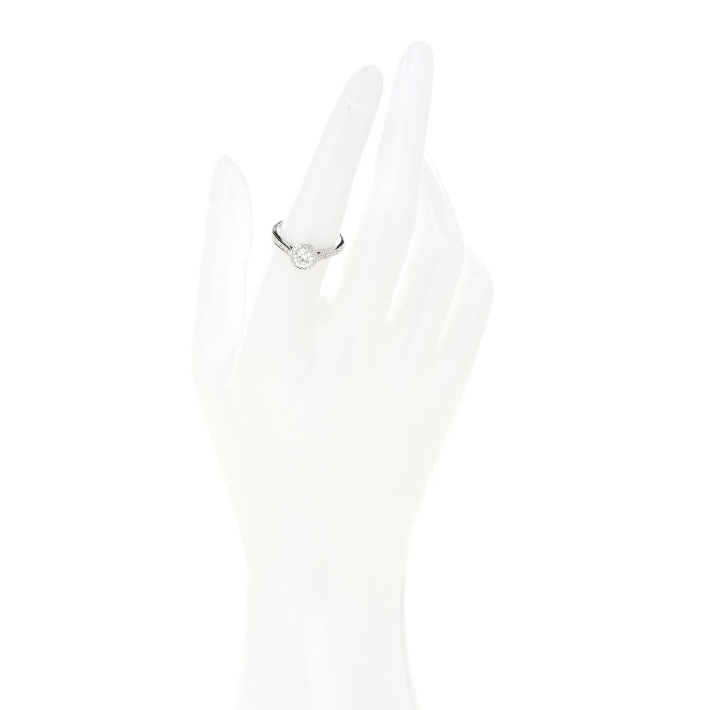 Platinum Diamond .55ct Soleste Round Brilliant Engagement Ring 53 6.5