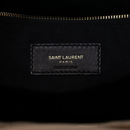 Saint Laurent Grain De Poudre Matelasse Chevron Monogram Shopping Bag Nude Powder 6 of 11