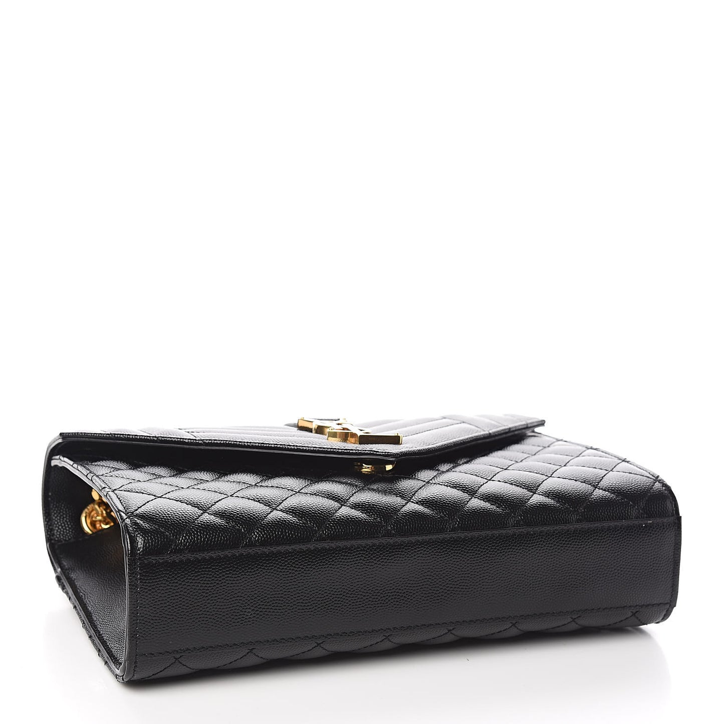 Grain De Poudre Textured Mixed Matelasse Triquilt Medium Monogram Satchel Black