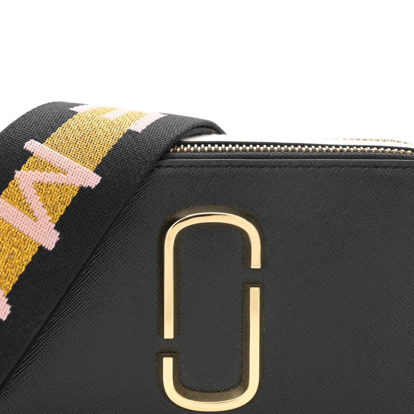 Saffiano Small Snapshot Camera New Black Mulitcolor