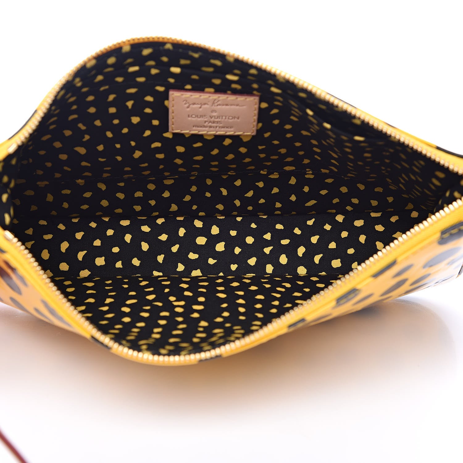 Louis Vuitton Vernis Kusama Infinity Dots Pochette Accessories Yellow 5 of 9