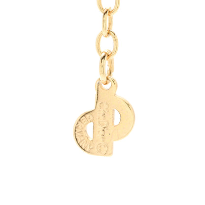 Christian Dior Metal Crystal Enamel CD Necklace Gold Black 6 of 6