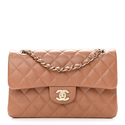 Chanel Lambskin Quilted Small Double Flap Brown 1 of 11