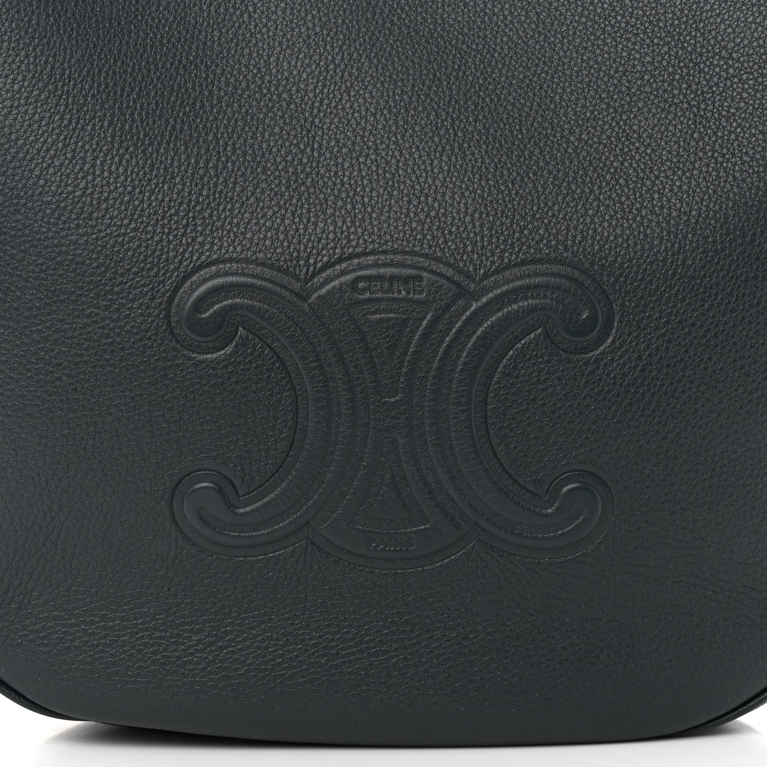 Celine Calfskin Triomphe Heloise Shoulder Bag Slate Grey 9 of 12