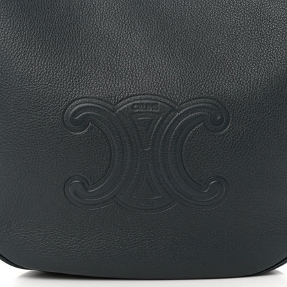 Celine Calfskin Triomphe Heloise Shoulder Bag Slate Grey 9 of 12