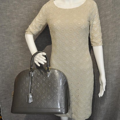 Louis Vuitton Vernis Alma MM Vert Bronze 2 of 9