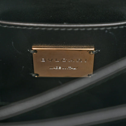 Bulgari Calfskin Million Chain Motif Serpenti Forever Top Handle Black 7 of 10