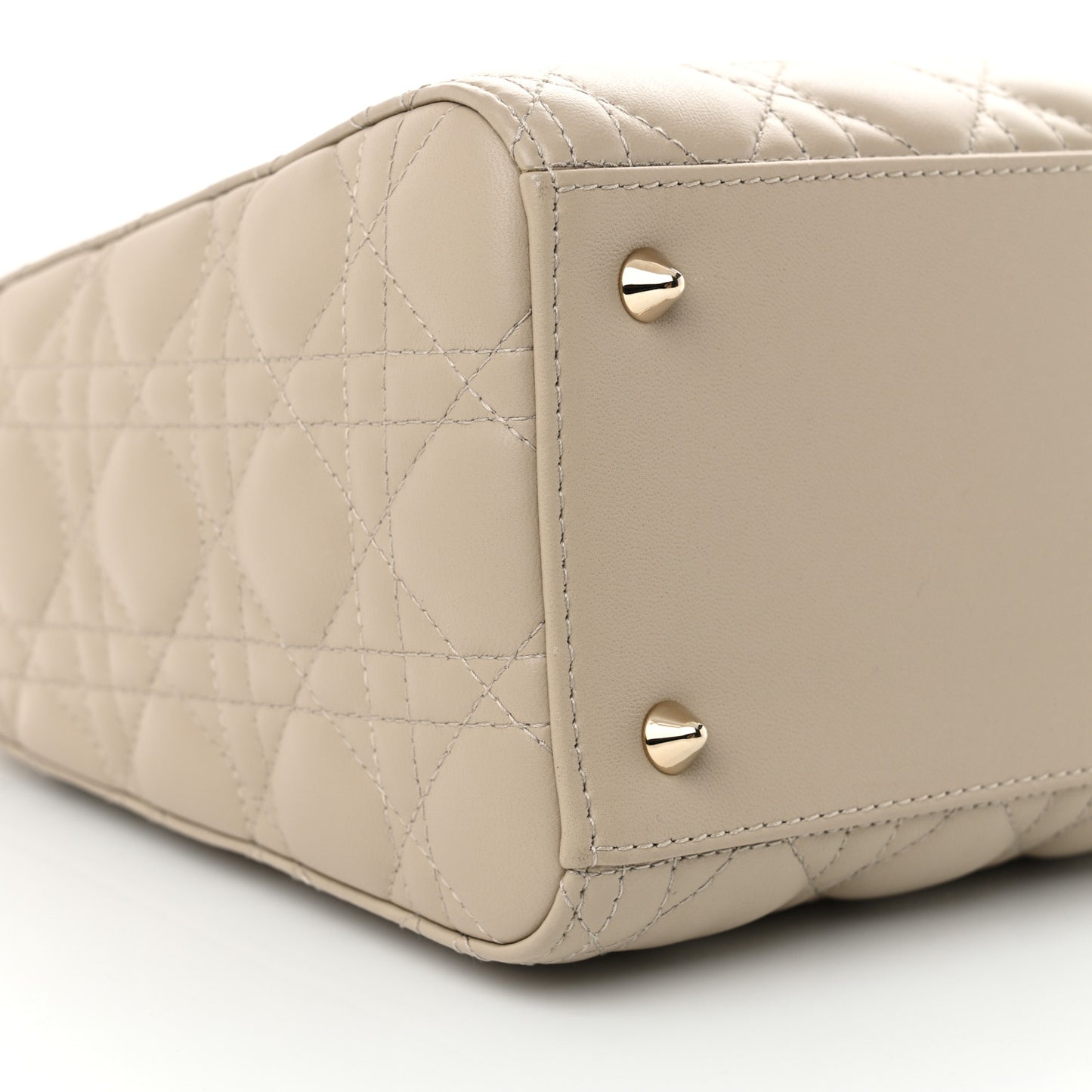 Lambskin Cannage Medium Lady Dior Sand
