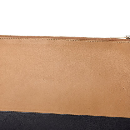 Celine Lambskin Bi-Color Solo Clutch Pouch Nude 15 of 17
