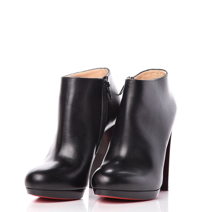 Christian Louboutin Calfskin Rock and Gold 120 Ankle Booties 37.5 Black 3 of 8