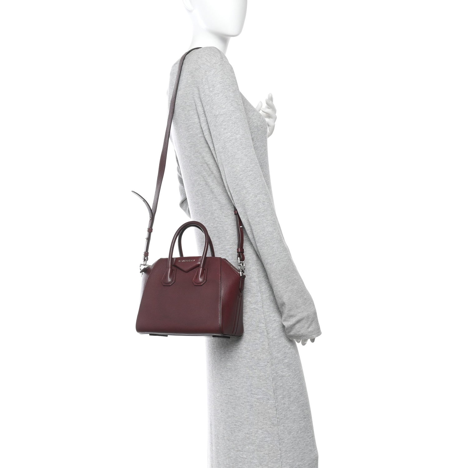 Givenchy Sugar Goatskin Mini Antigona Oxblood 2 of 9