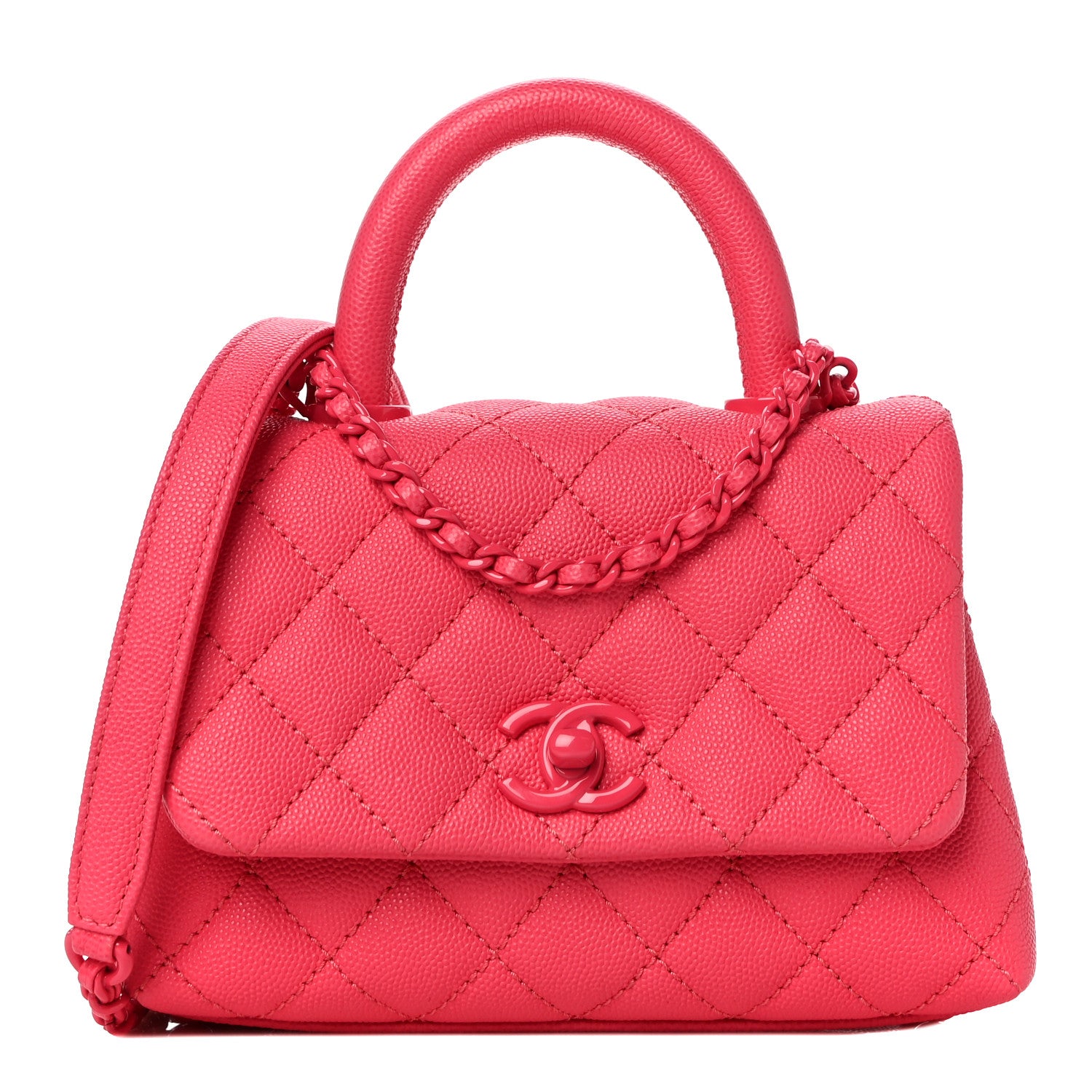 Chanel Caviar Quilted Incognito Extra Mini Coco Handle Flap Pink 1 of 11
