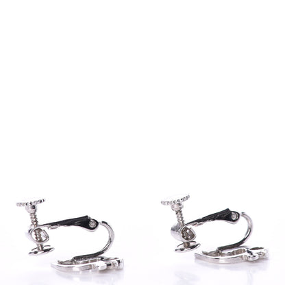 Christian Dior Logo Earrings Silver 3 of 5