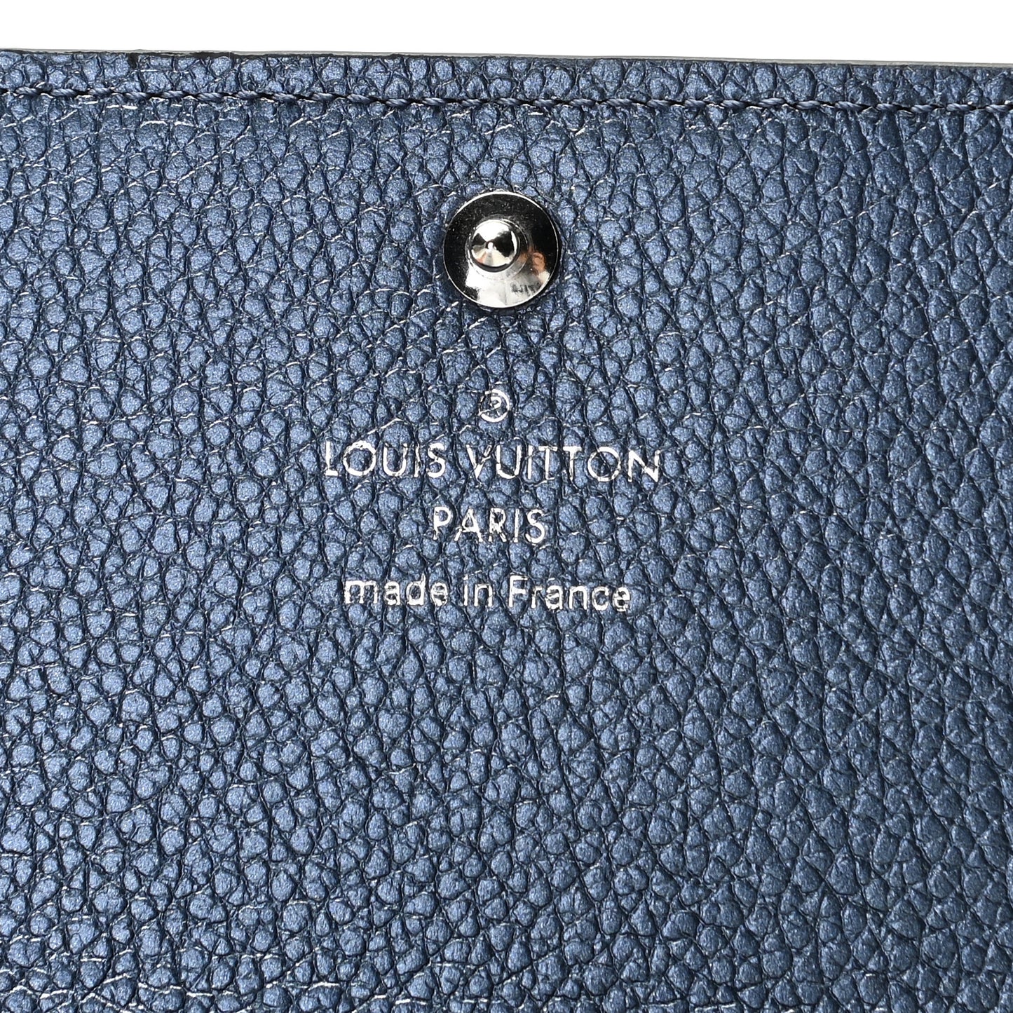 Metallic Monogram Business Card Holder Navy Nacre