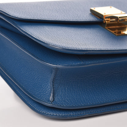 Celine Goatskin Medium Classic Box Flap Bag Deepsea 8 of 10