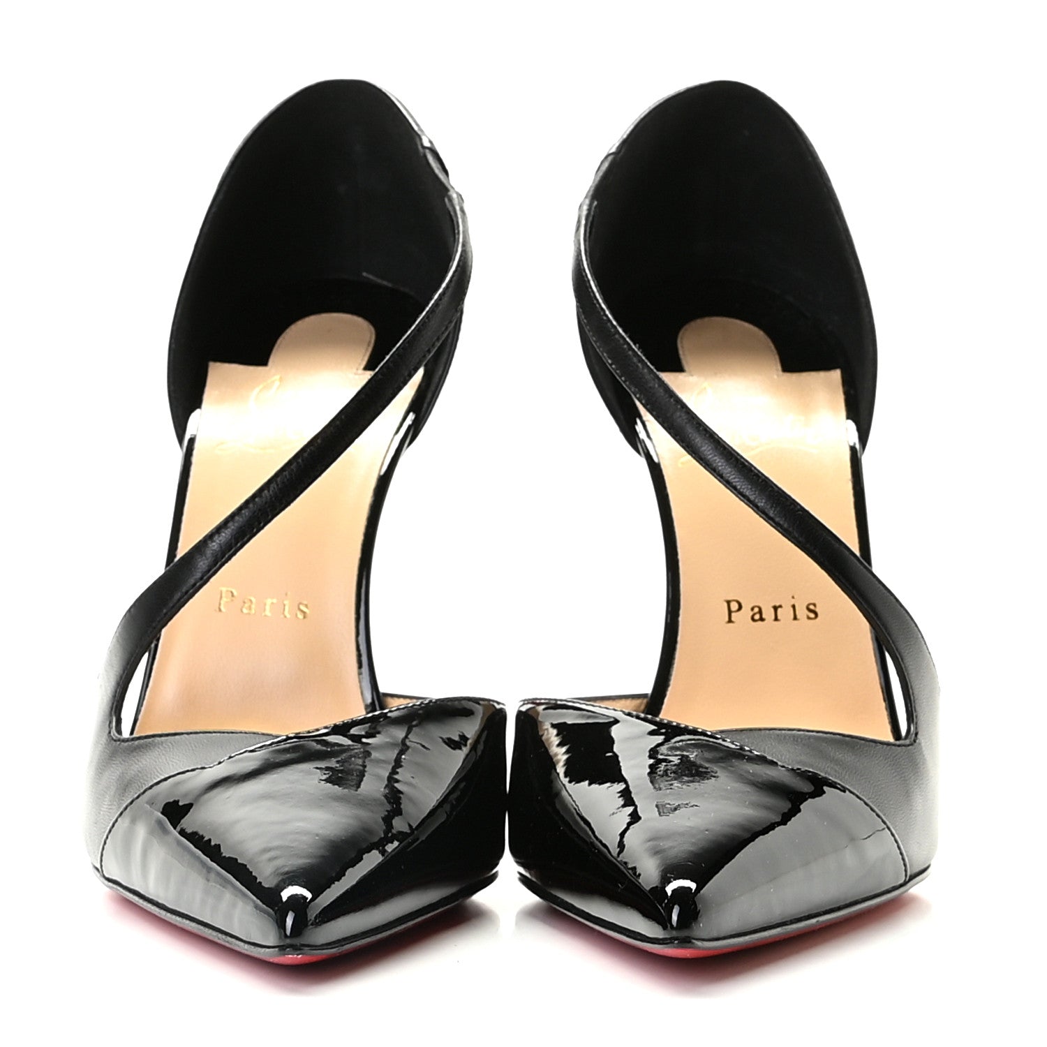 Christian Louboutin Patent Shiny Nappa Crissos Pumps 40.5 Black 2 of 10