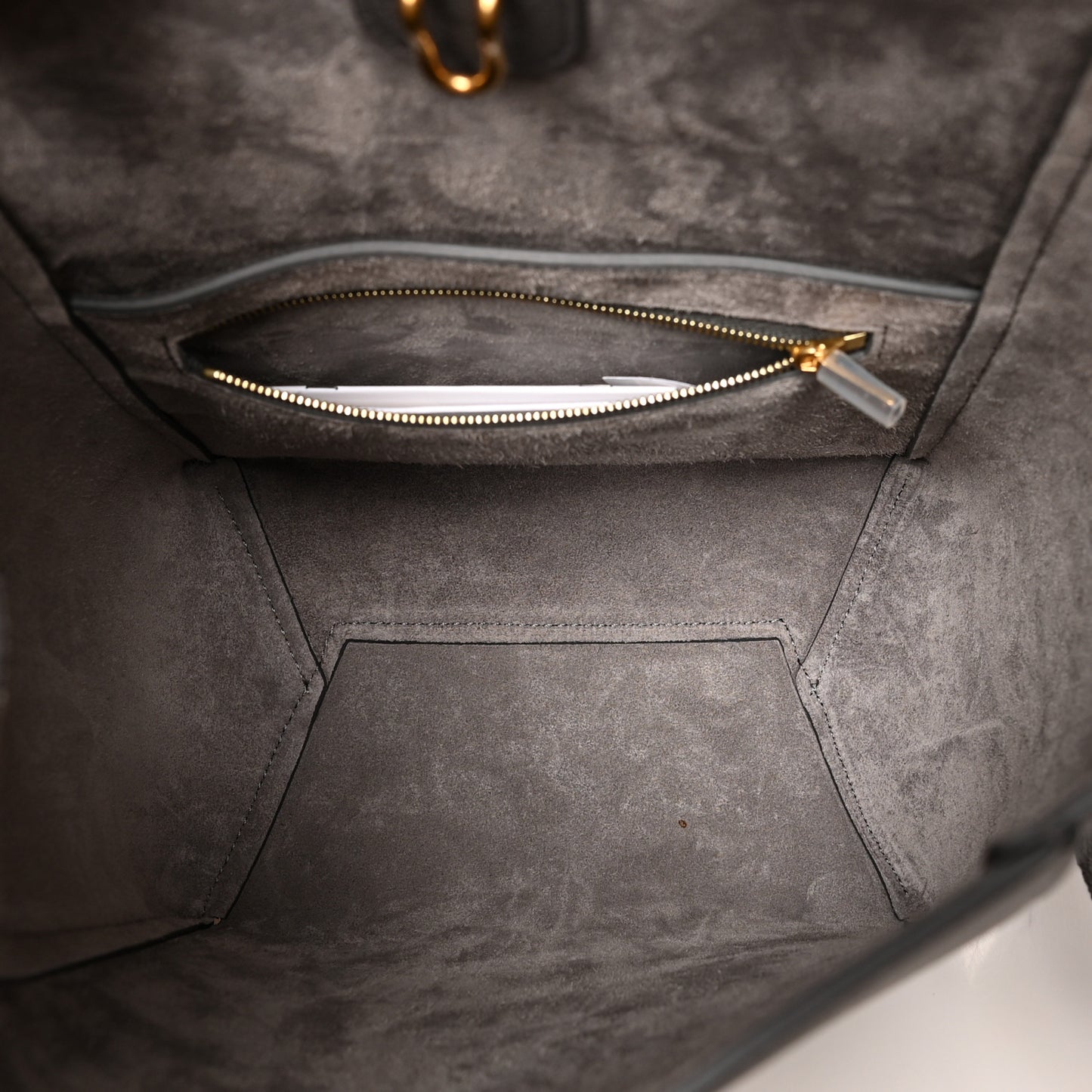 Soft Grained Calfskin Small Sangle Bucket Bag Grey