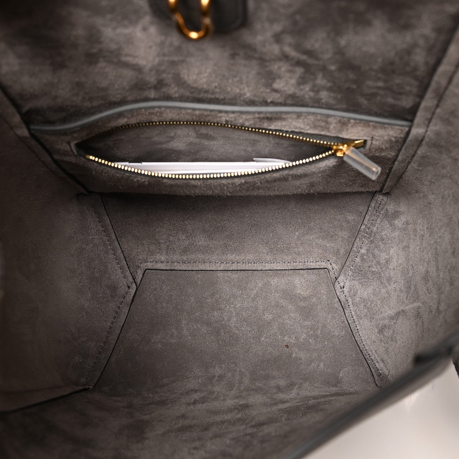 Celine Soft Grained Calfskin Small Sangle Bucket Bag Grey 5 of 9