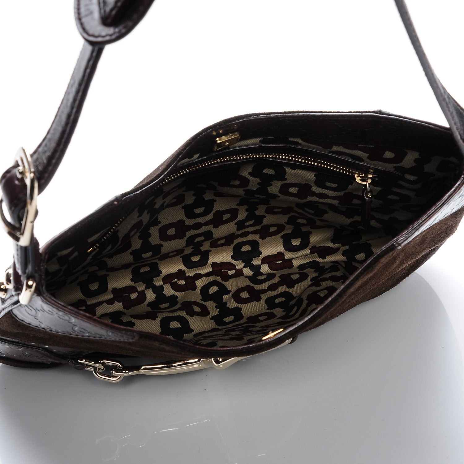 Gucci Guccissima Suede Hasler Hobo Dark Brown 5 of 8