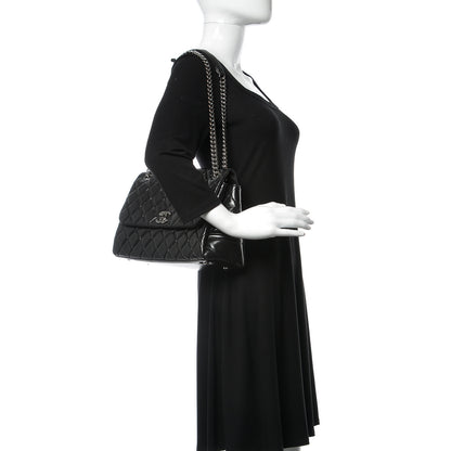 Chanel Glazed Calfskin Quilted Medium Lady Pearly Flap Black 2 of 13