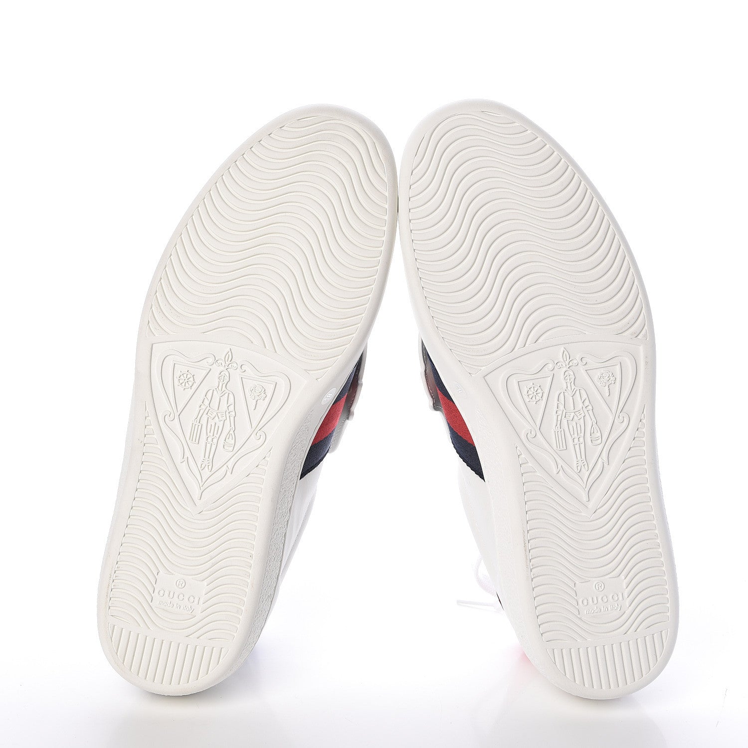 Gucci Calfskin Ayers Web Angry Cat Embroidered Mens Ace Sneakers 8.5 White 6 of 9