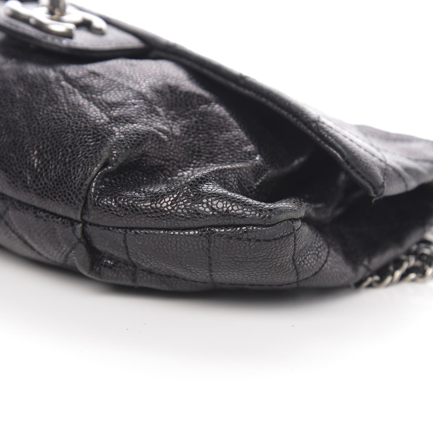 Chanel Caviar Quilted Medium Elastic Flap Black 6 of 12