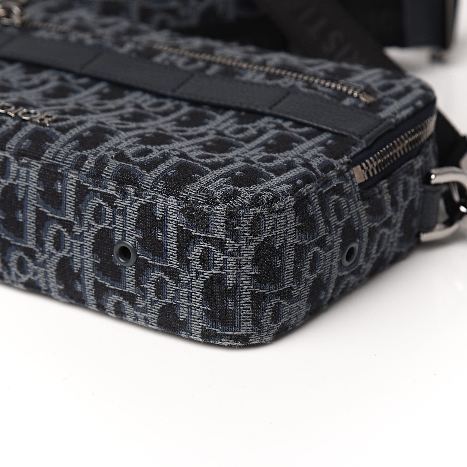 Christian Dior HOMME Oblique Jacquard Safari Messenger Navy Blue 8 of 10