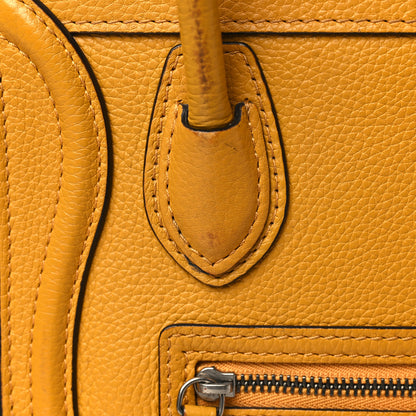 Celine Drummed Calfskin Nano Luggage Ocre 13 of 17