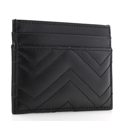 Gucci Calfskin Matelasse GG Marmont Card Holder Black 3 of 7