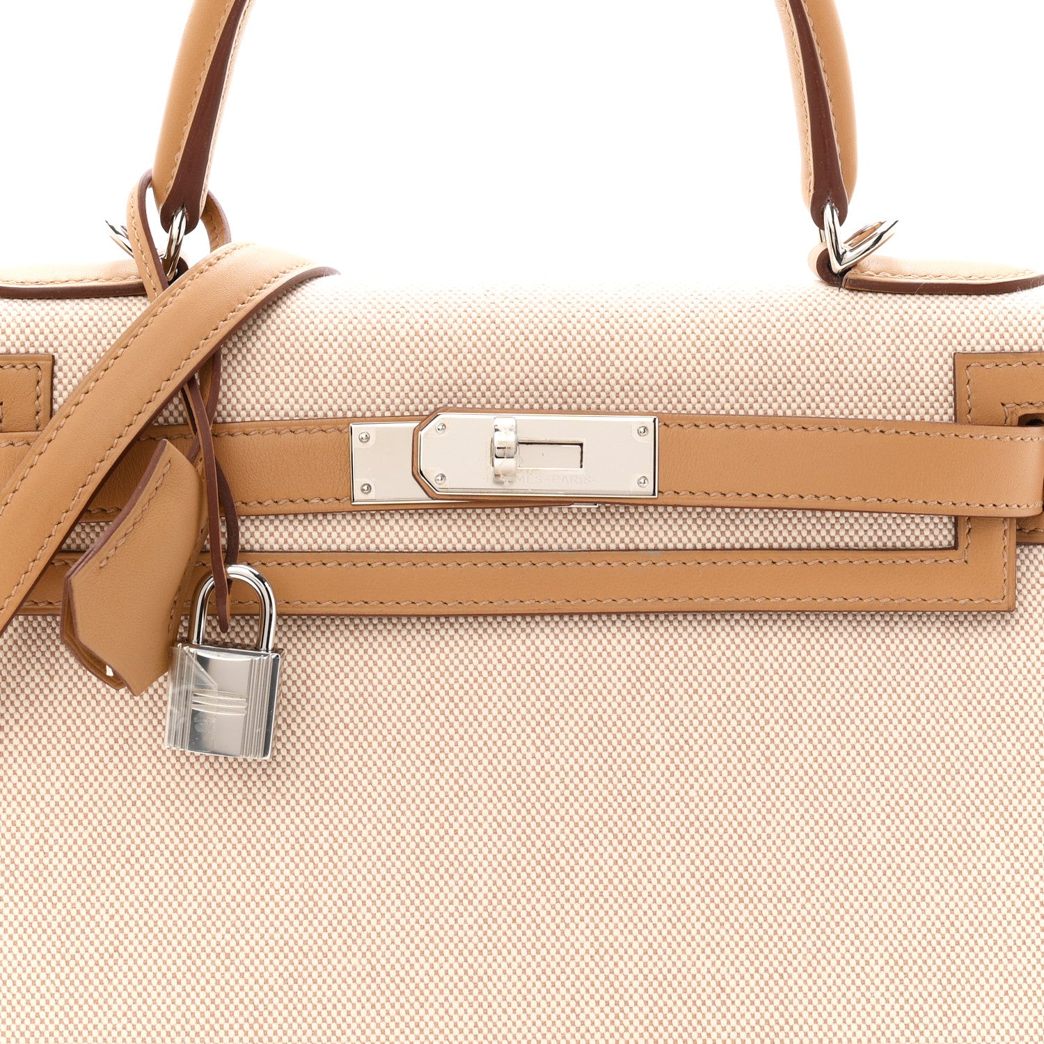 Hermes Toile H Swift Kelly Sellier 28 Ecru Biscuit 8 of 11
