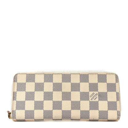 Louis Vuitton Damier Azur Clemence Wallet Rose Ballerine 1 of 8