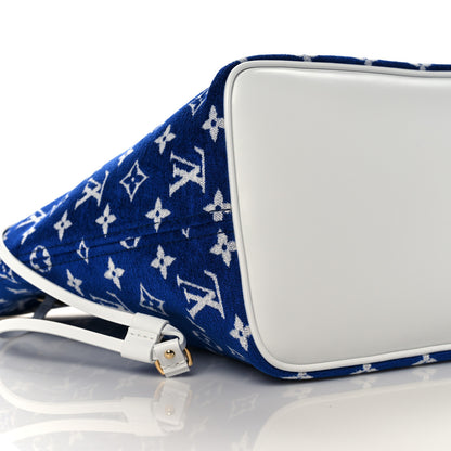 Louis Vuitton Jacquard Velvet Monogram LV Match Neverfull MM Bleu 8 of 9