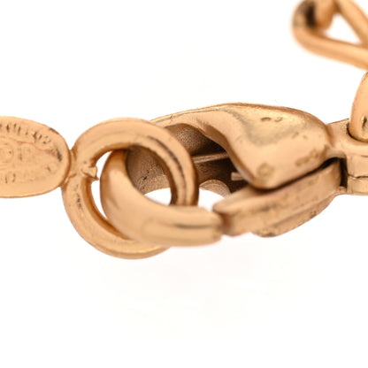 Chanel Metal Crystal Lucky Charms Bracelet Gold Pink 5 of 7