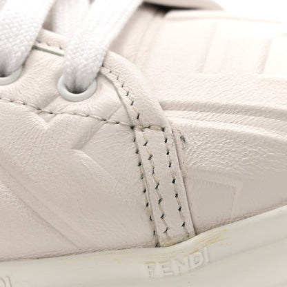 Fendi Lambksin FF Embossed Rise Low Top Sneakers 36.5 Ultra White 27 of 30