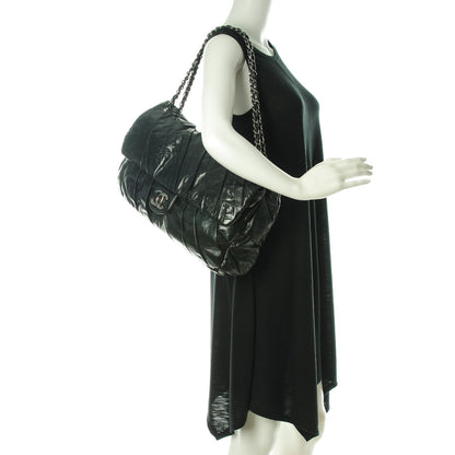 Chanel Glazed Calfskin Twisted Maxi Flap Black 2 of 7