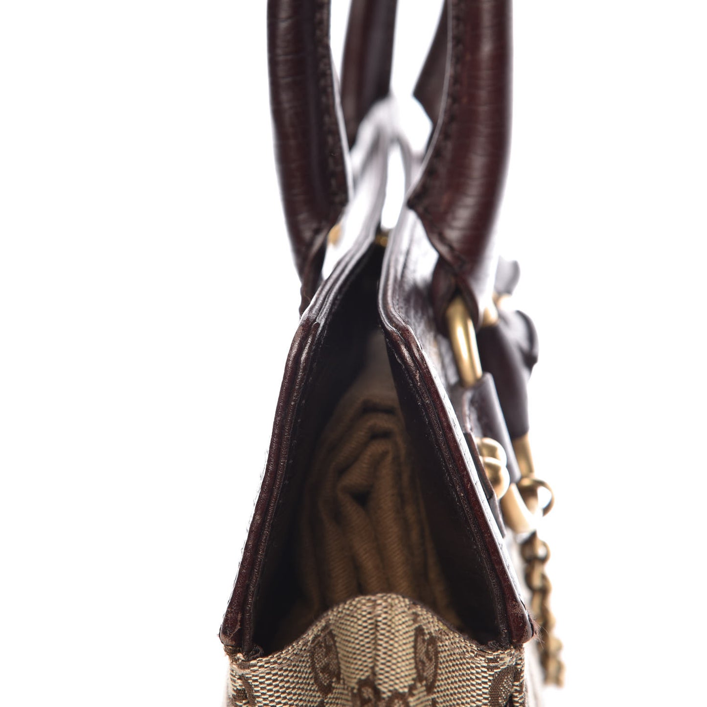 Monogram Horsebit Chain Shoulder Bag Brown