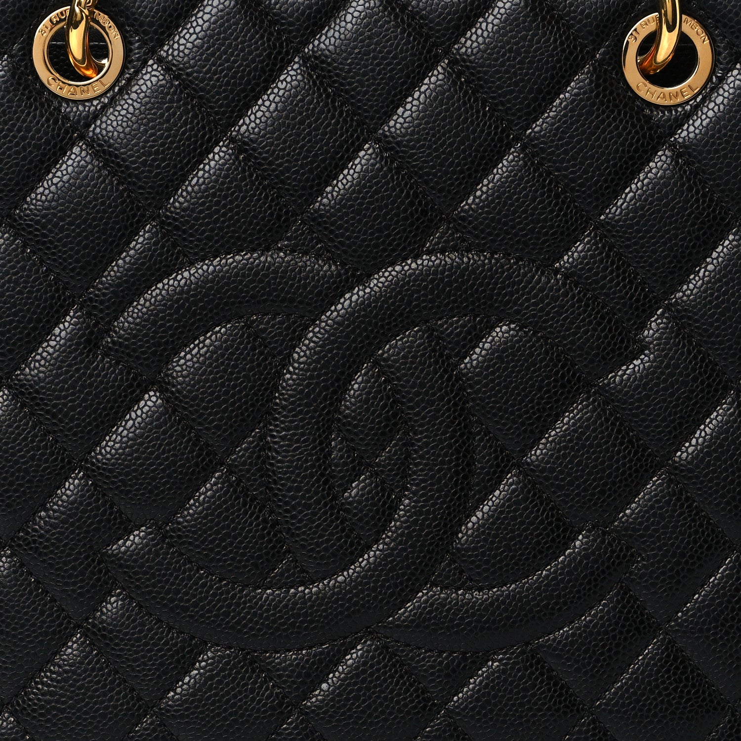 Chanel Caviar Quilted Grand Shopping Tote GST Black 8 of 10