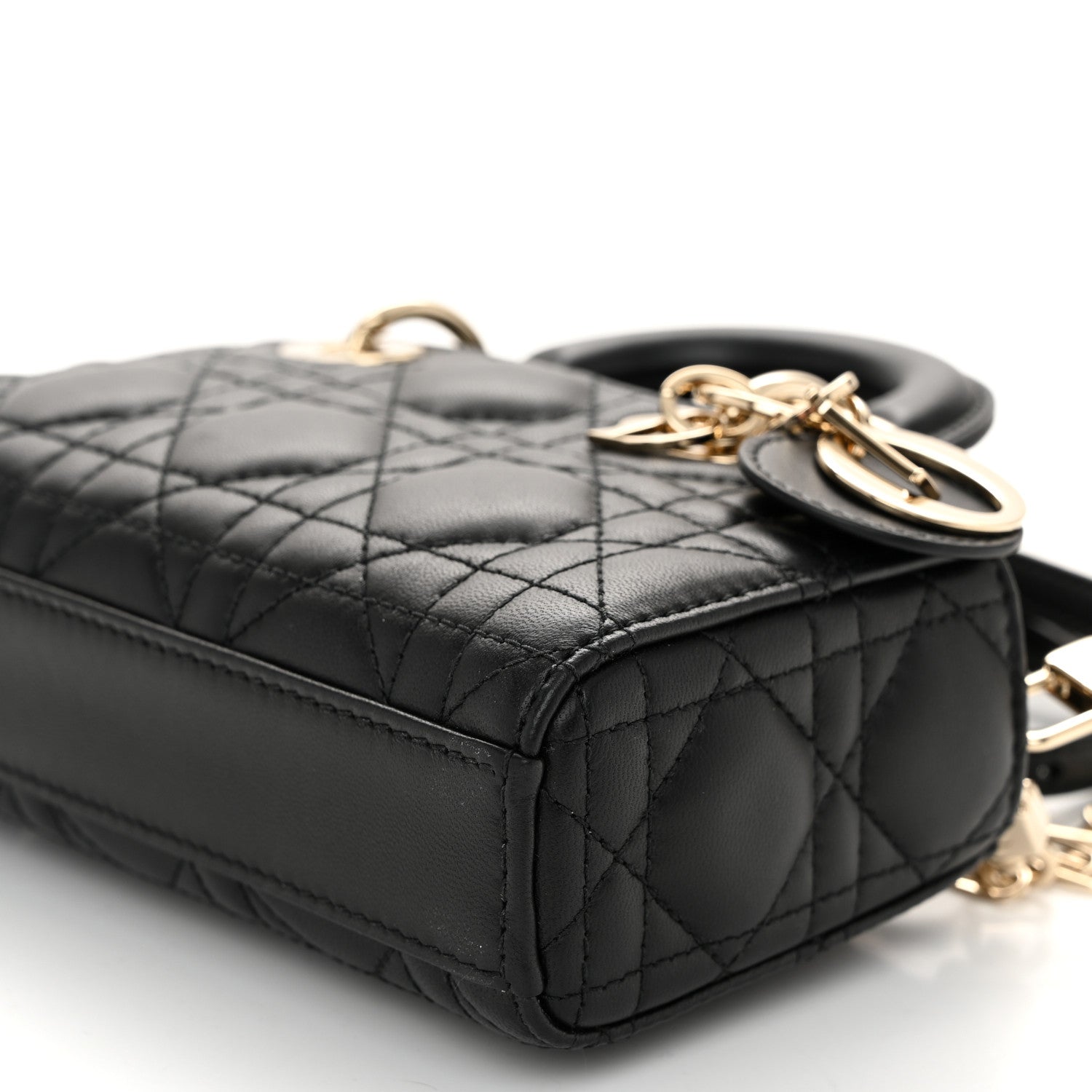 Christian Dior Lambskin Cannage Micro Lady D-Joy Black 9 of 10