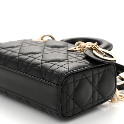 Christian Dior Lambskin Cannage Micro Lady D-Joy Black 9 of 10