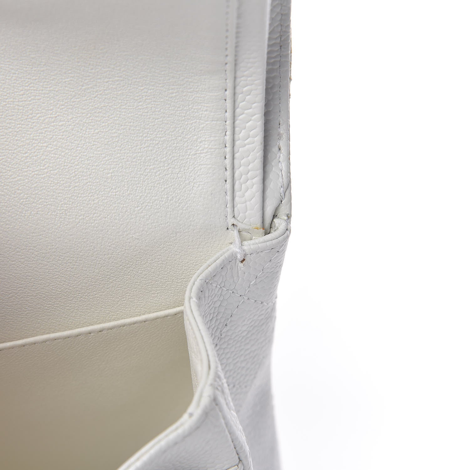Chanel Caviar Quilted Medium Double Flap White 11 of 21