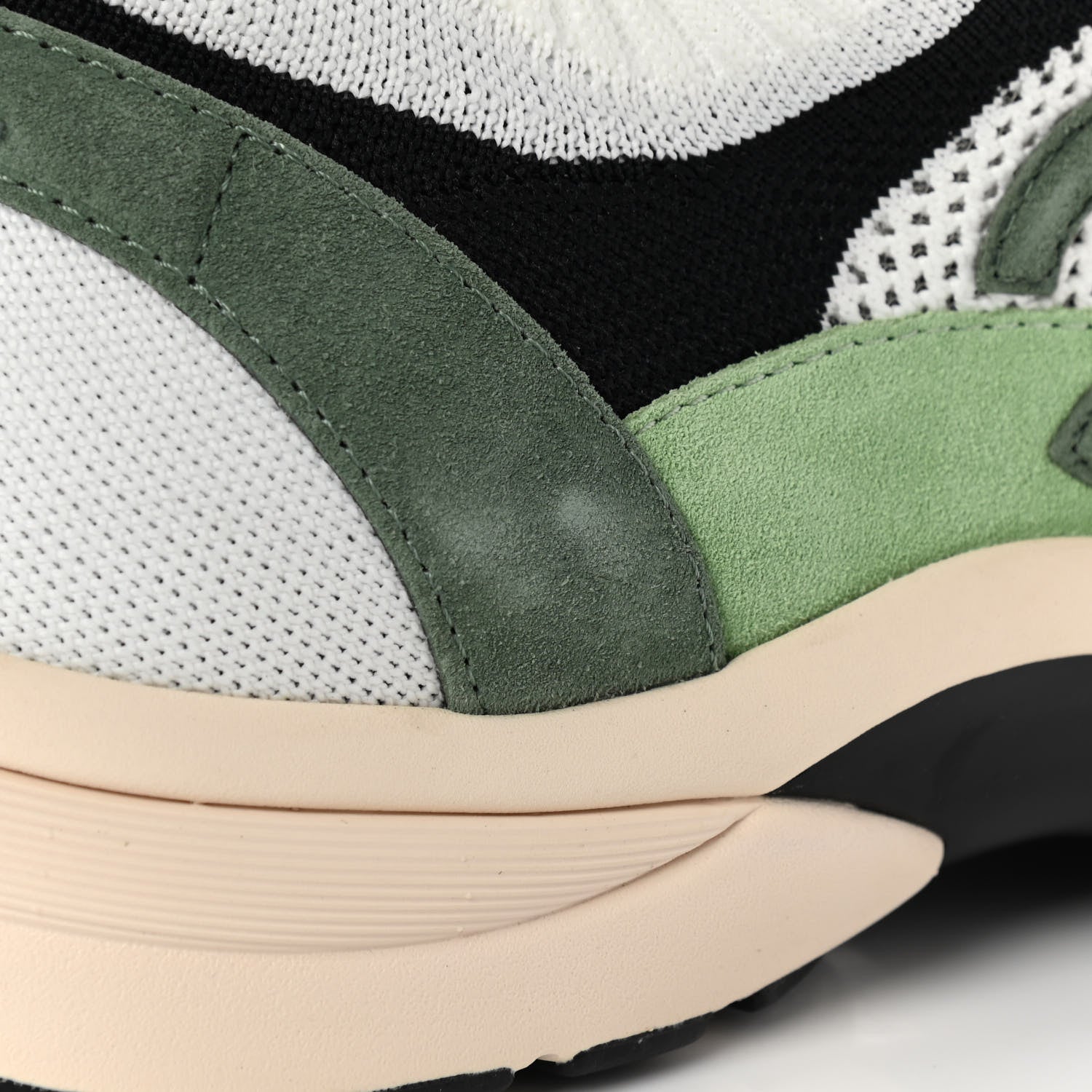 Chanel Knit Suede Fabric Womens CC Sneakers 41 Green Dark Green White Black 8 of 9