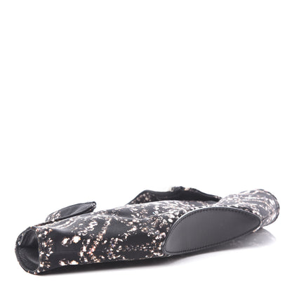 Alexander McQueen Silk Dandelion Print De Manta Clutch Black 4 of 9